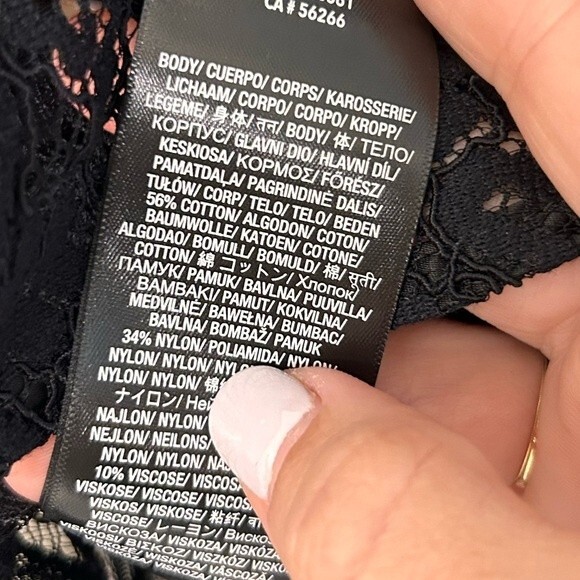 NEW 7 For All Mankind Scalloped Lace Top in Jet Black size XS - Picture 10 of 14